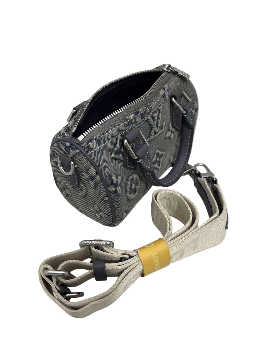 Louis Vuitton Nano Speedy in Monogram Denim