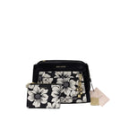 Emily Loran Black White Floral Scarf Bag