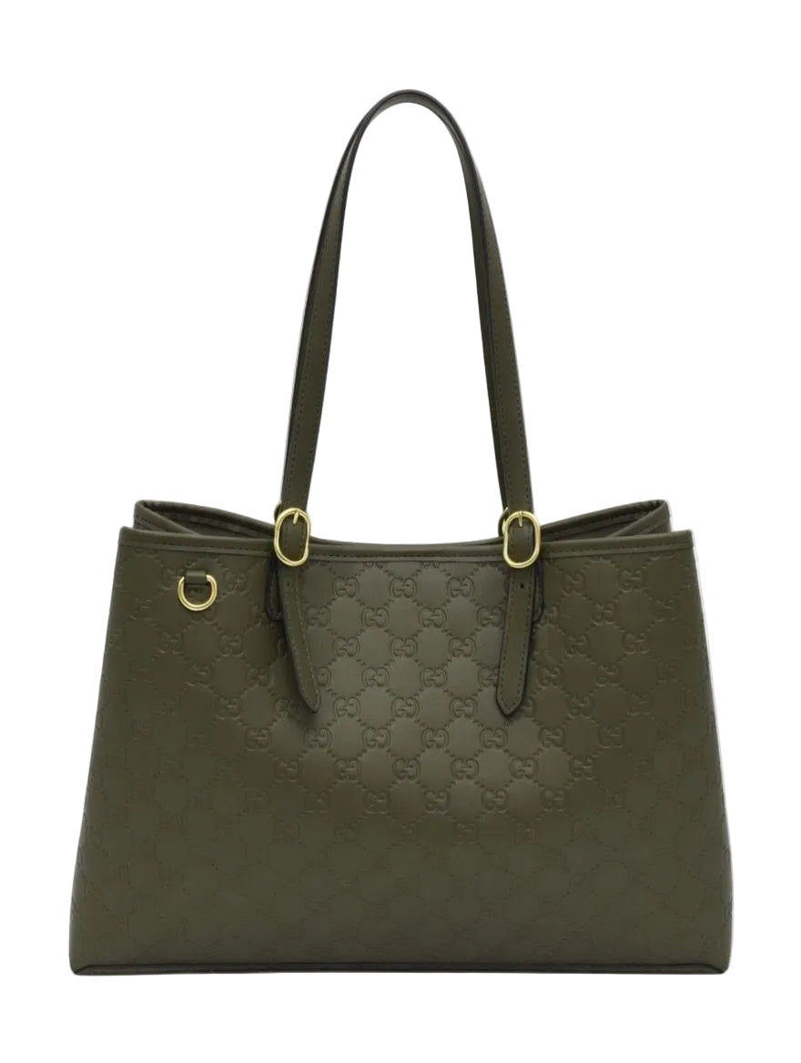 Gucci GG Emblem Large leather Tote Bag