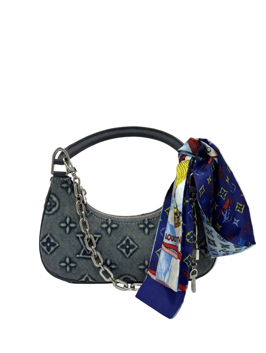 Louis Vuitton loop bag in monogram jacquard denim